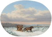 Crossing the Ice at Quebec', Cornelius Krieghoff